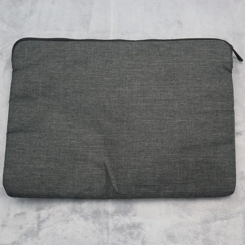 Acer Laptop Electronic Tablet Gray Heathered Sleeve Pocket Zip Closure 16x11.5
